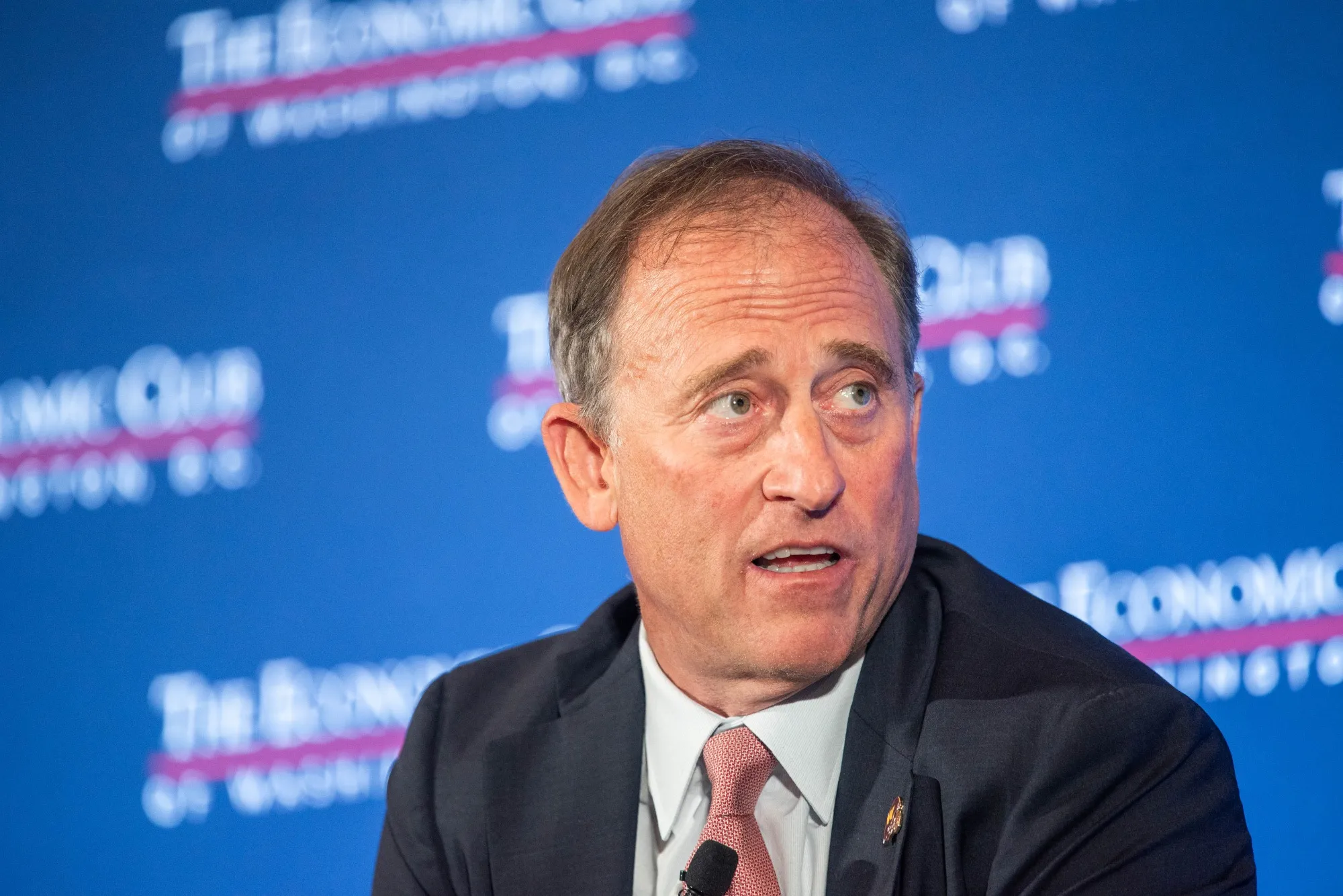Josh Harris, co-founder of Apollo Global Management Inc. and co-owner of the NFL's Washington Commanders, during an interview at an Economic Club of Washington event in Washington, DC, US, on Wednesday, Sept. 6, 2023. Former owner Dan Snyder sold the Commanders for $6 billion, a record for a US professional sports franchise, who bought the franchise for $800 million in 1999.