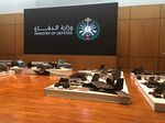 Drone wreckage said to be from the recent attack on the Aramco Abqaiq oil refinery, on Sept. 18.