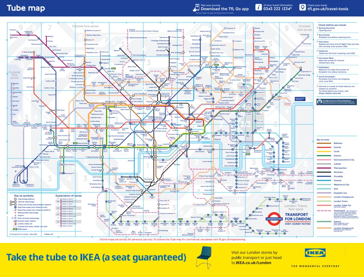 MapLab: Is Time For an Overhaul of the London Tube Map? Bloomberg
