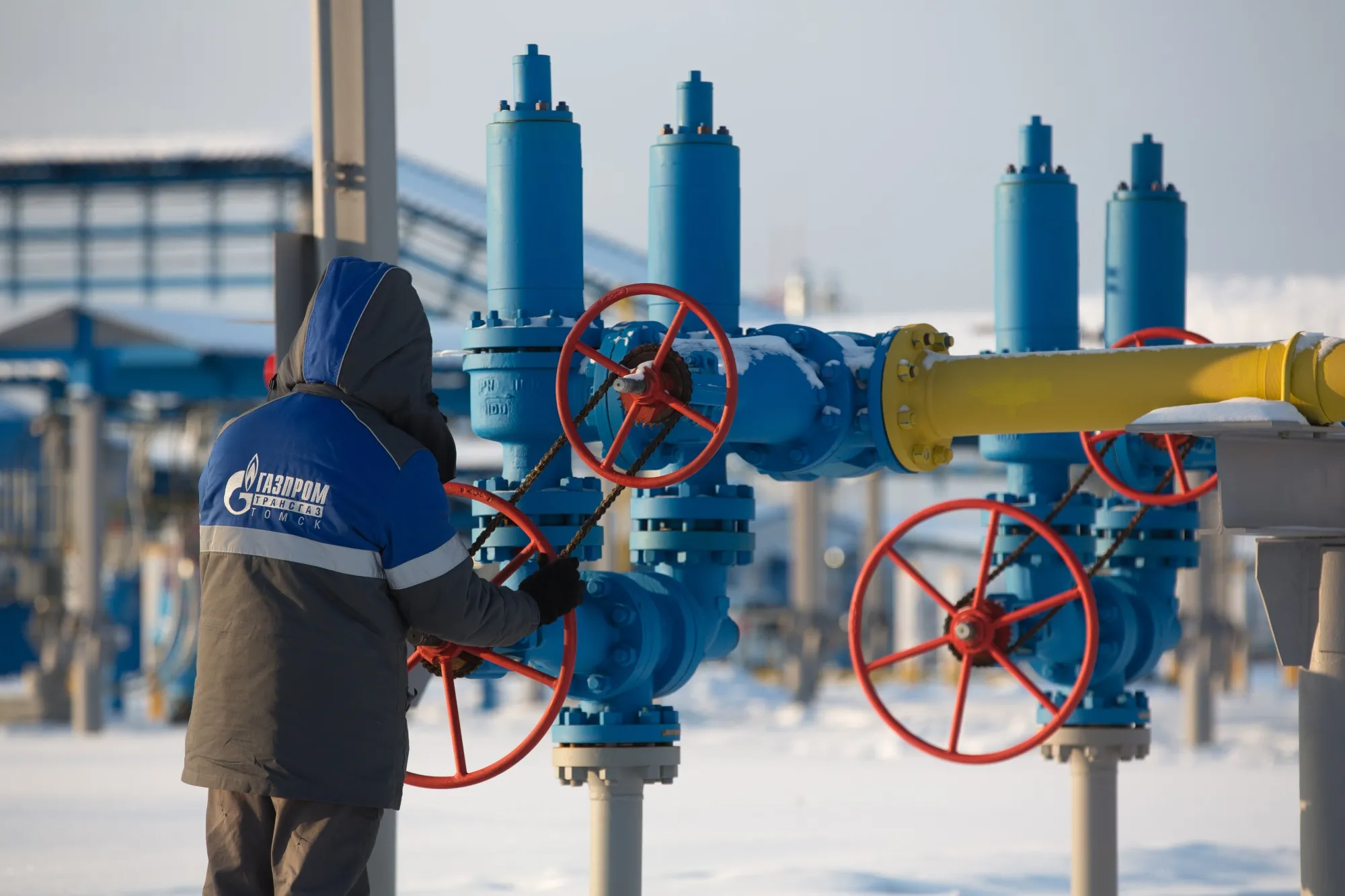 A Gazprom PJSC compressor station&nbsp;in the Amur region, Russia.