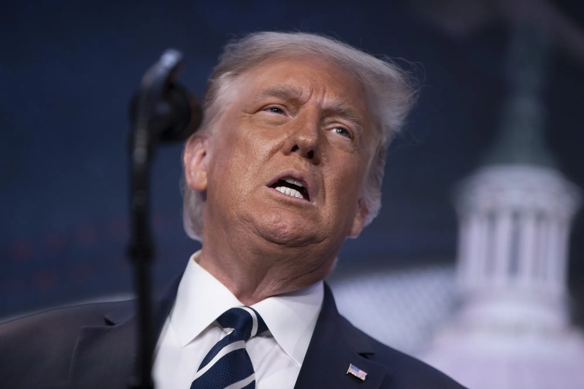 Donald Trump speaks at the 2020 Council for National Policy Meeting in Arlington, Virginia on Aug. 21.
