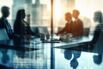 Defocused Image of Business People During a Meeting