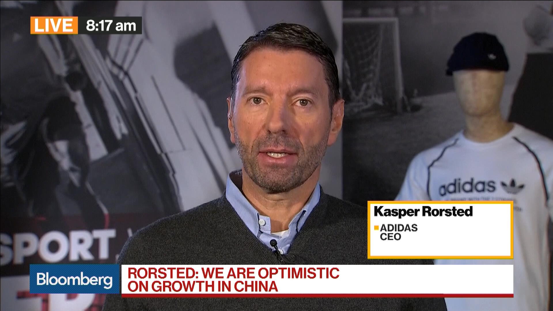 Watch Adidas CEO Rorsted Expects Strong 4Q in U.S. Bloomberg