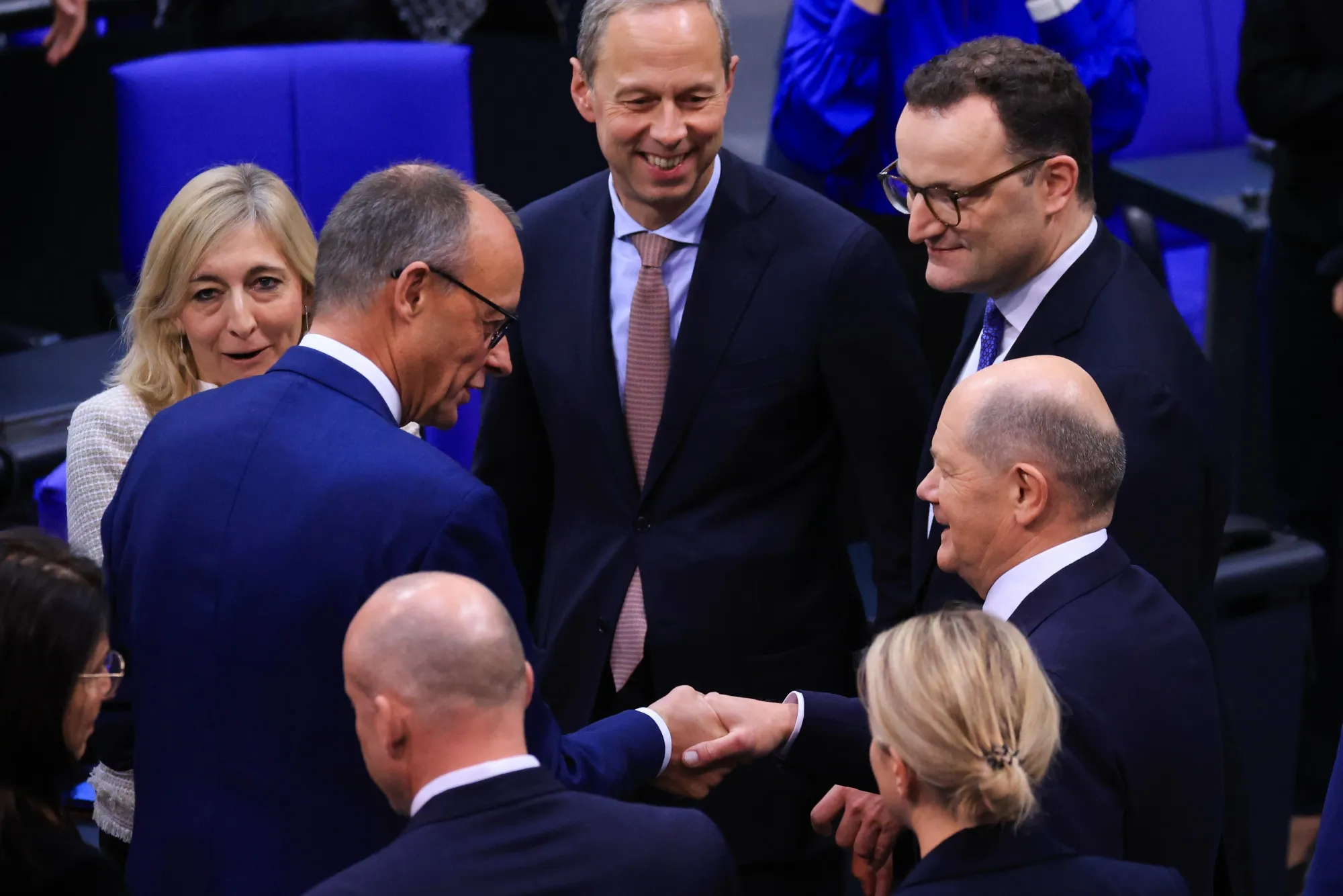 German Chancellor Olaf Scholz Addresses The Bundestag