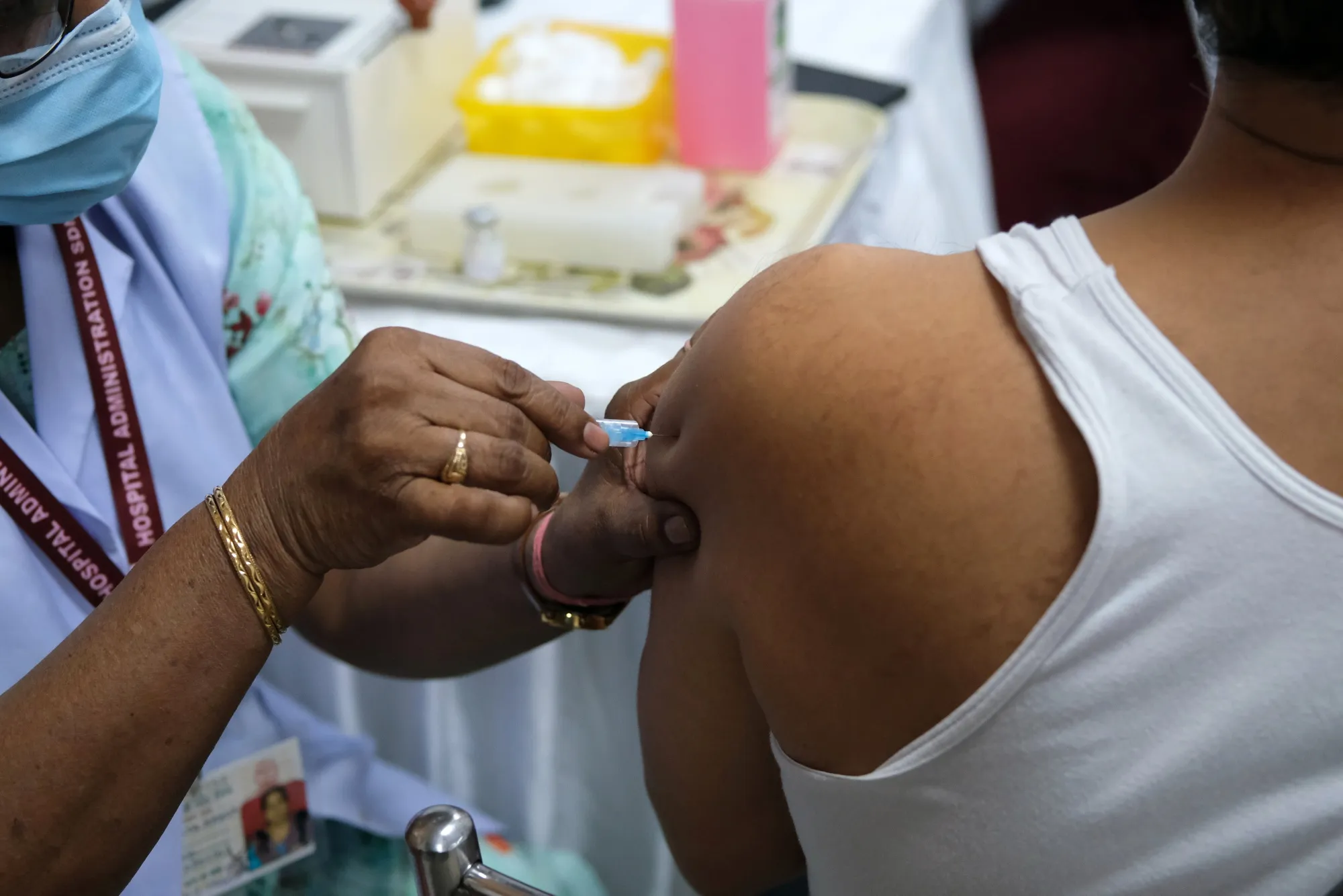 Inoculating India Tax Office Employees as Curbs Return to Check New Virus Wave