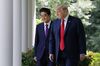 U.S. President Donald Trump, right, and Shinzo Abe, Japan's prime minister, in Washington, D.C., U.S, on Thursday, June 7, 2018.