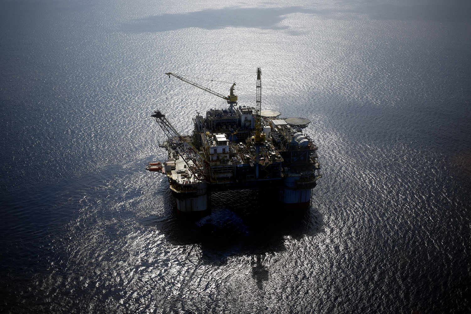 An oil platform off the coast of Louisiana.