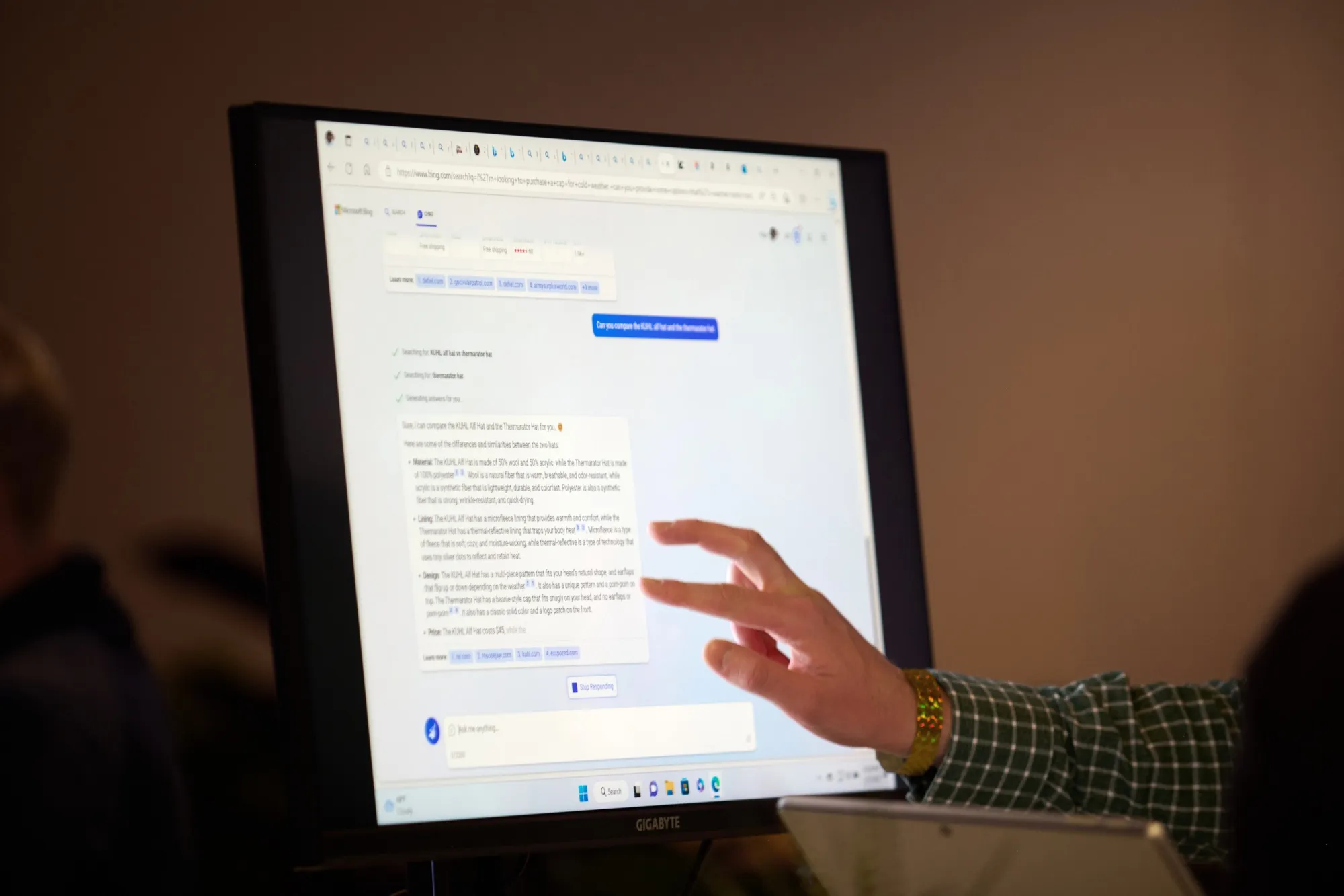 A demonstration of Microsoft’s&nbsp;Bing search engine powered by ChatGPT maker OpenAI.