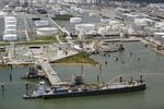Oil refinery storage tanks in Texas City, Texas, on Aug. 30, 2017.