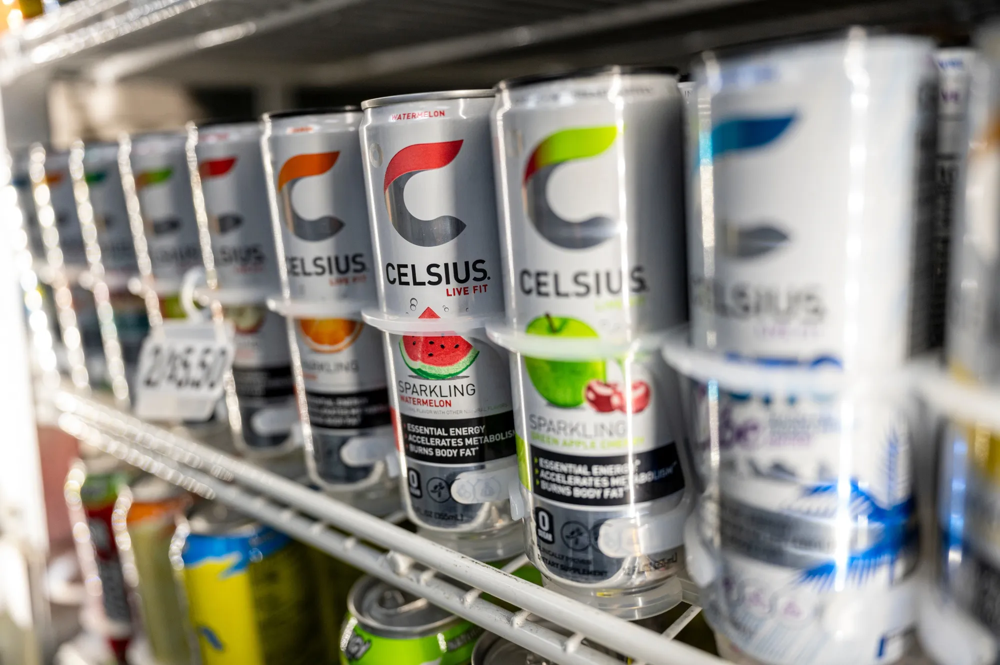 Celsius energy drinks.