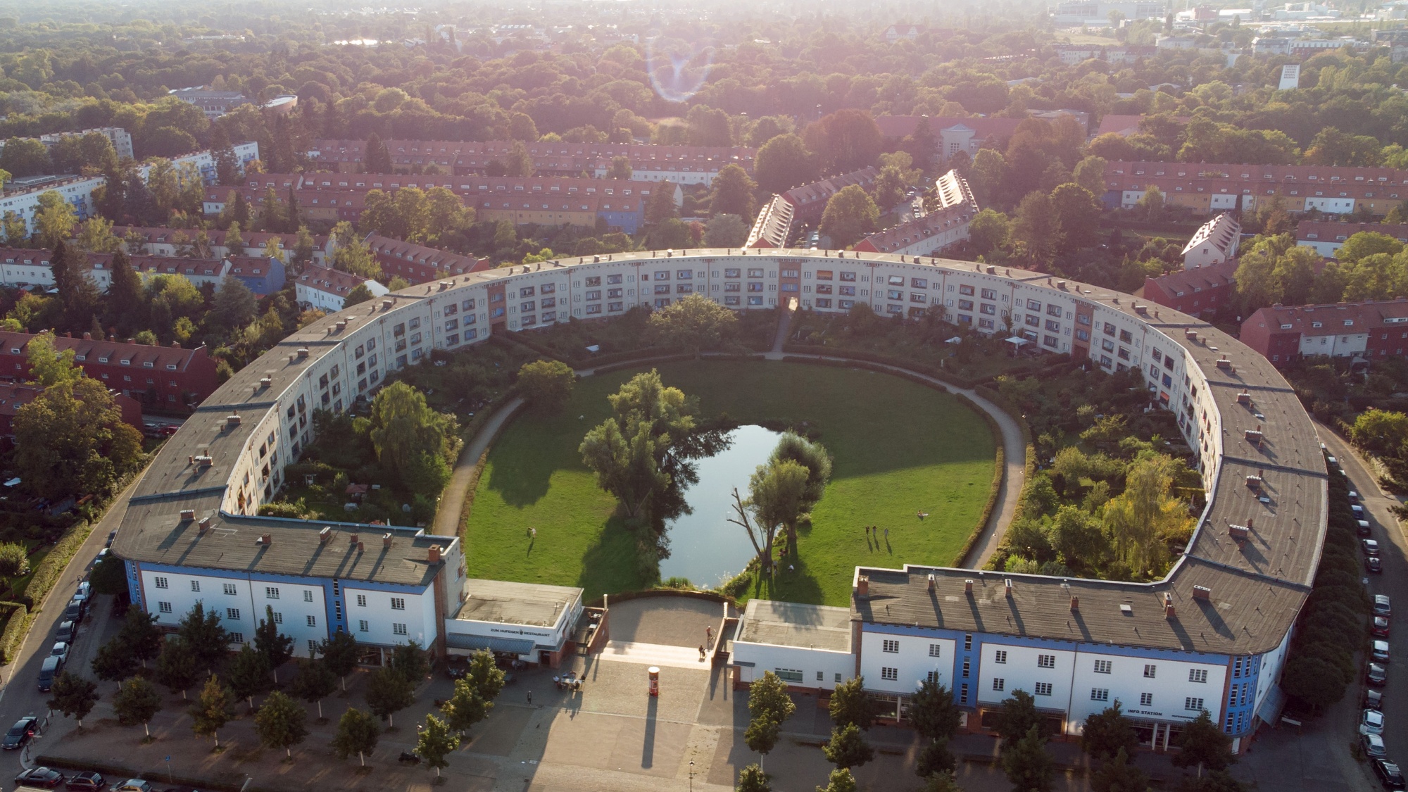 Berlin's Horseshoe Estate, originally built as public housing, is&nbsp;now part-owned by landlord company Deutsche Wohnen.