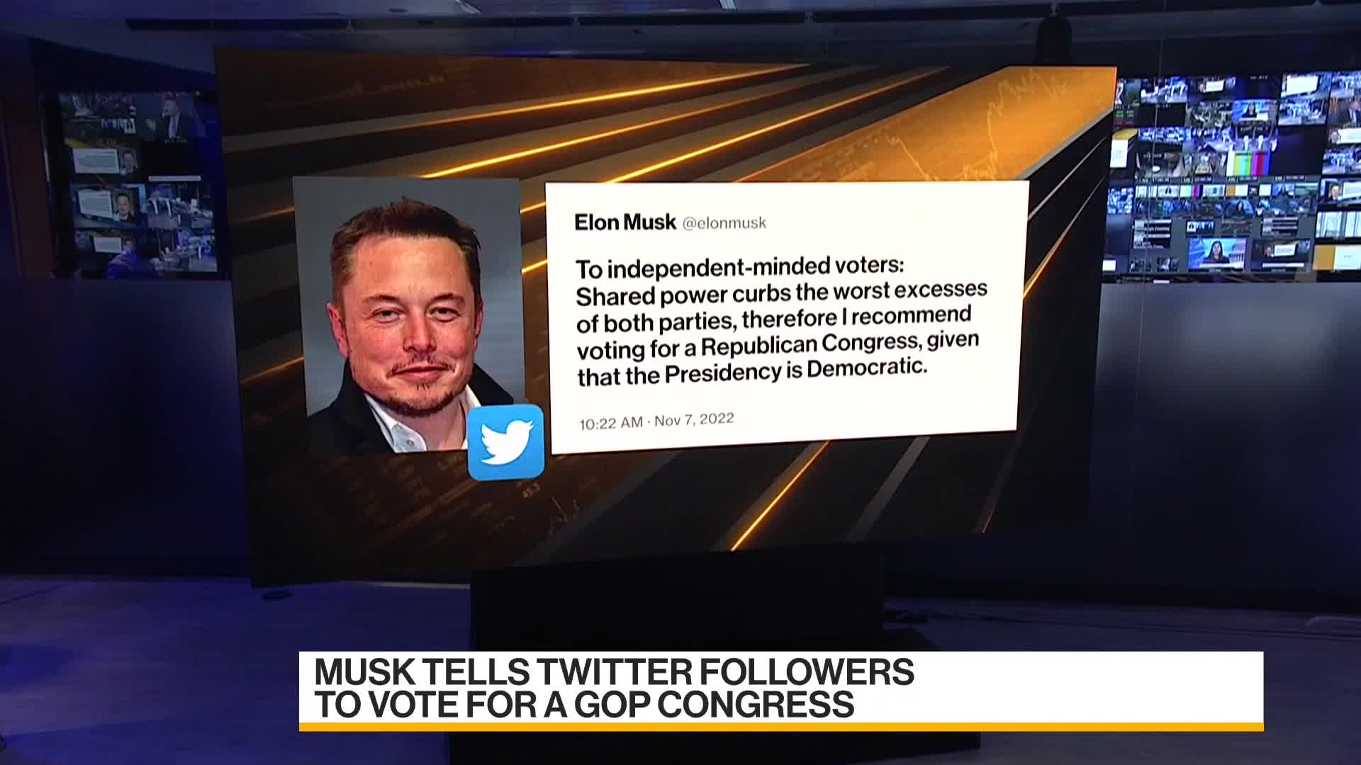 Watch Elon Musk Tells Twitter Followers to Vote for a GOP Congress