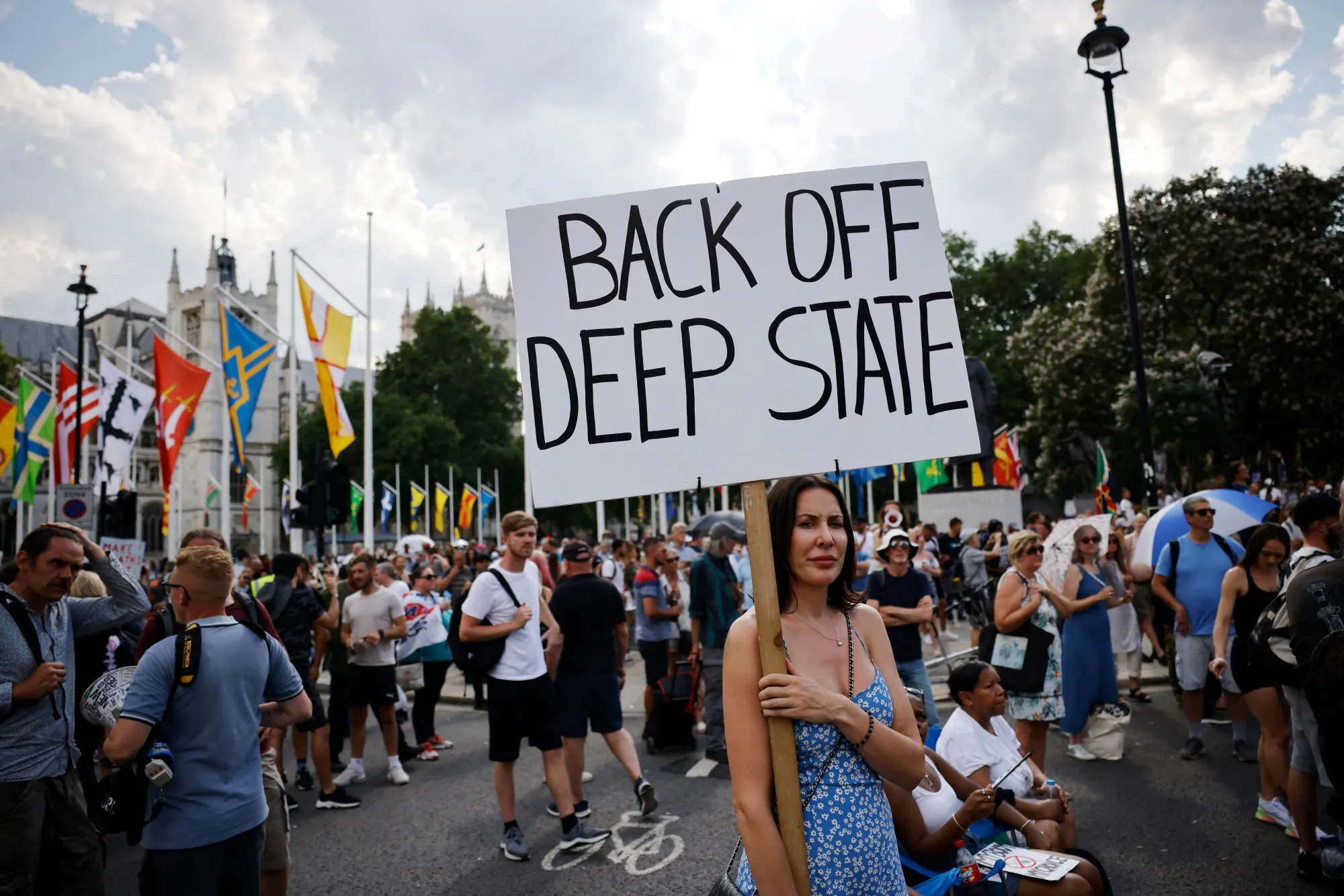 Anti-vaccination protest in London.
