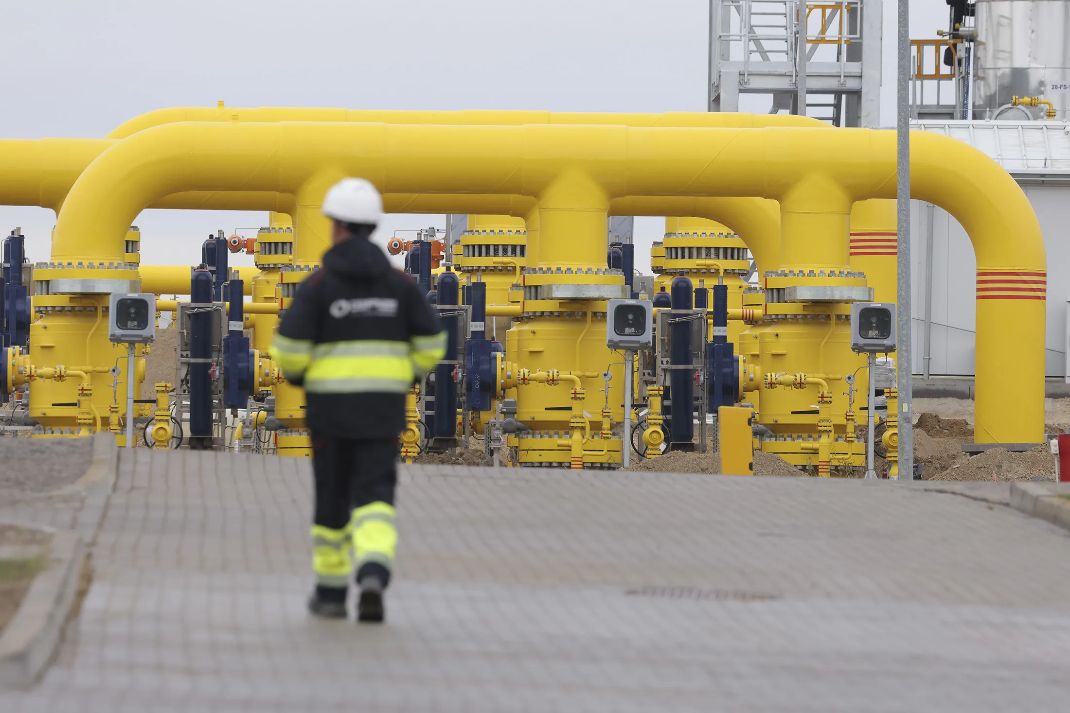 The compressor station of the new Baltic Pipe natural gas pipeline near Goleniow, Poland, on Sept. 27.