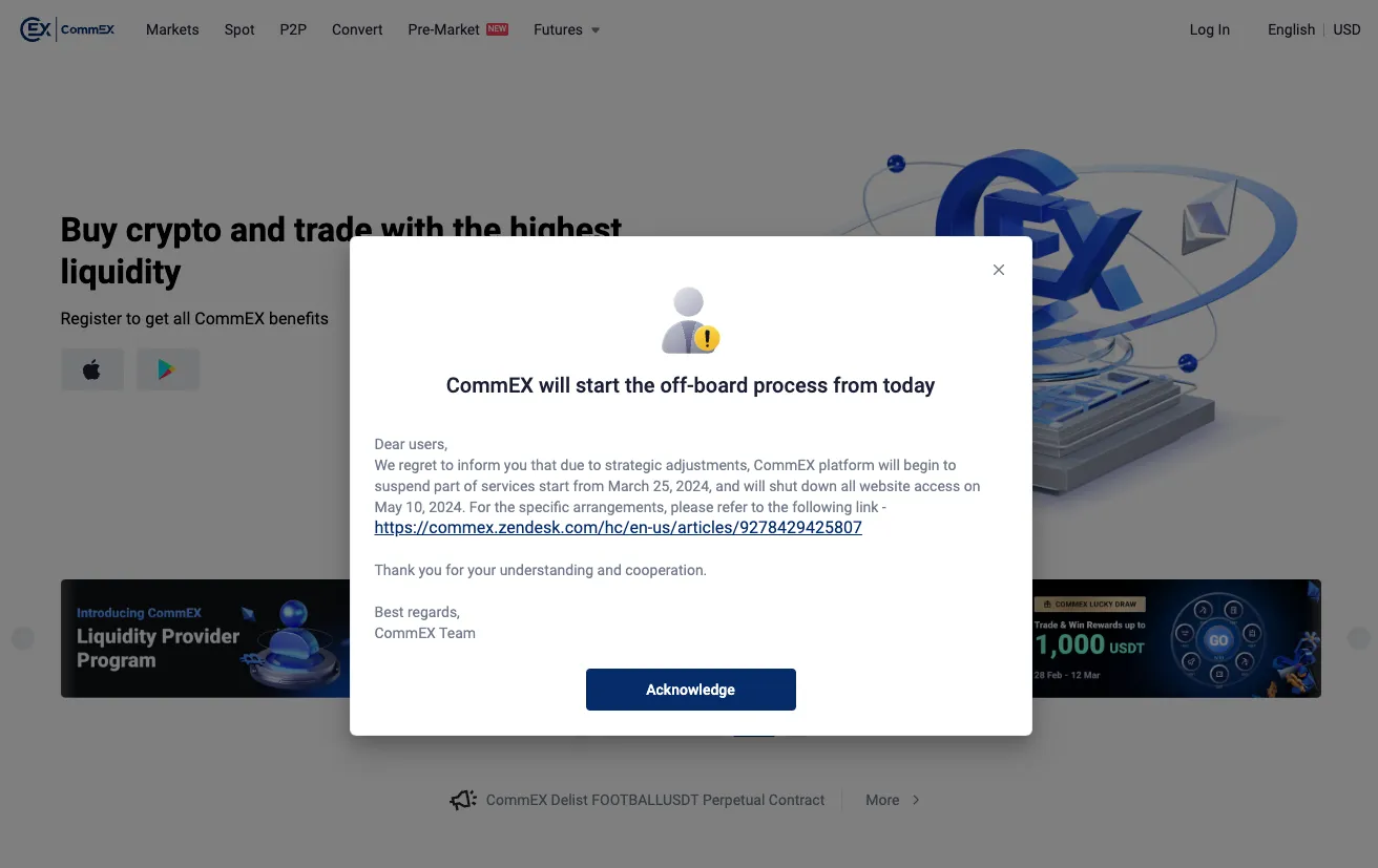 Binance Russian Successor Exchange CommEX Plans to Shut Down - Bloomberg