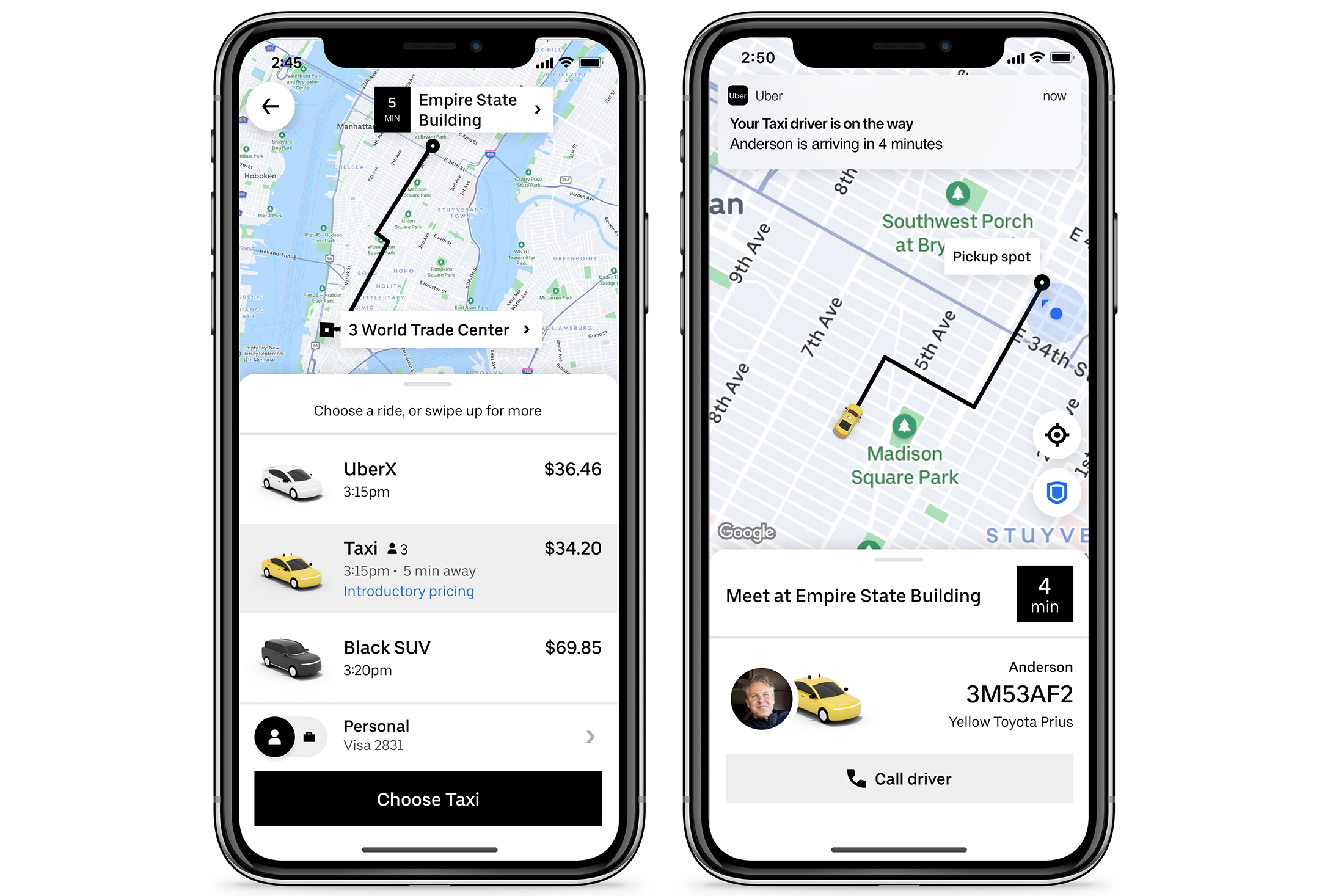 Uber Begins Rolling New Rides York Out - in Yellow Taxi City Bloomberg
