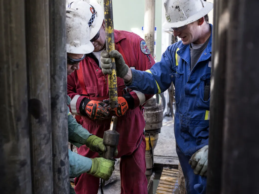 Shale production in Mentone, Texas.