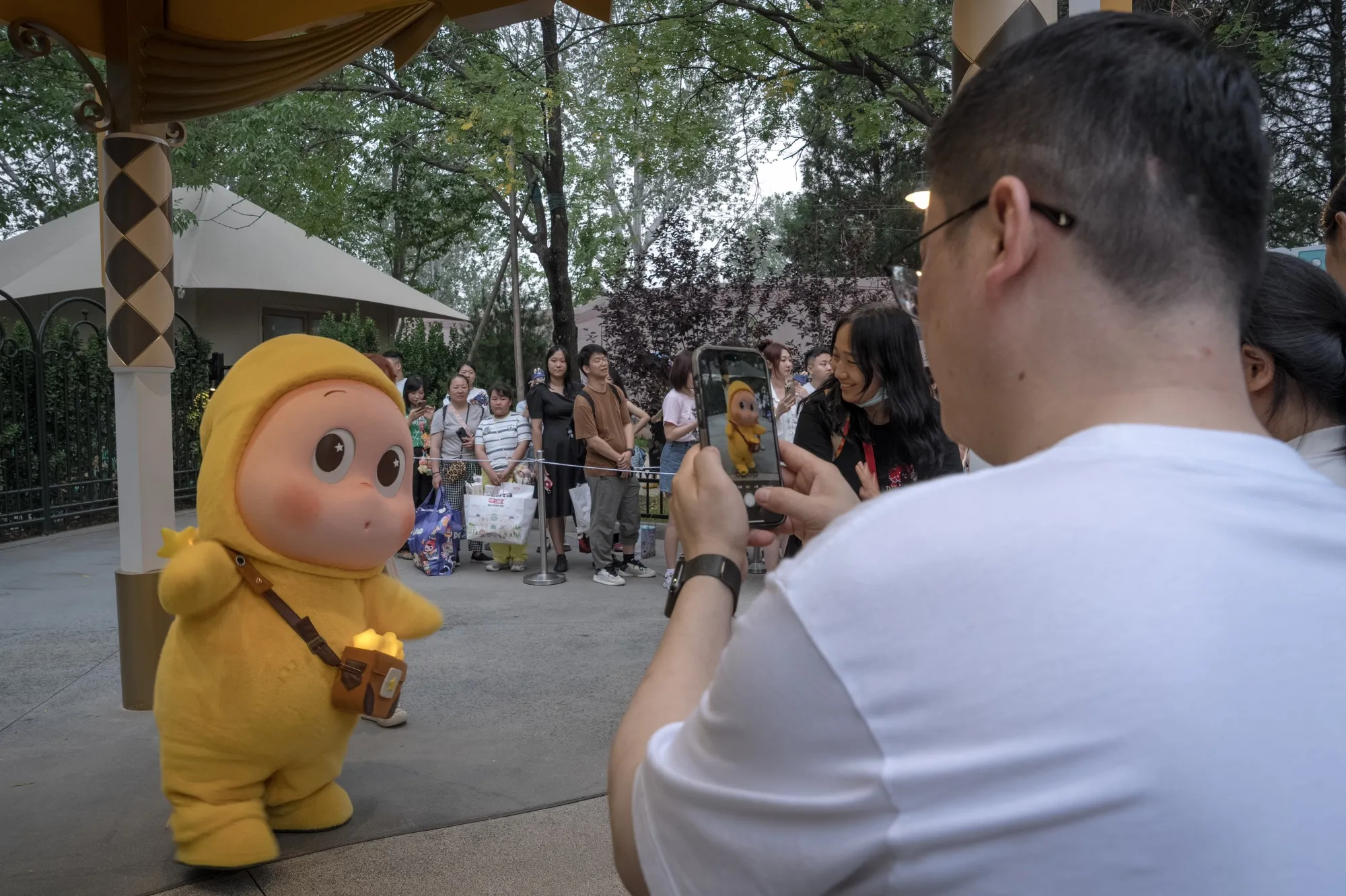 An actor dressed as the character Twinkle Twinkle at the Pop Land theme park in Beijing.