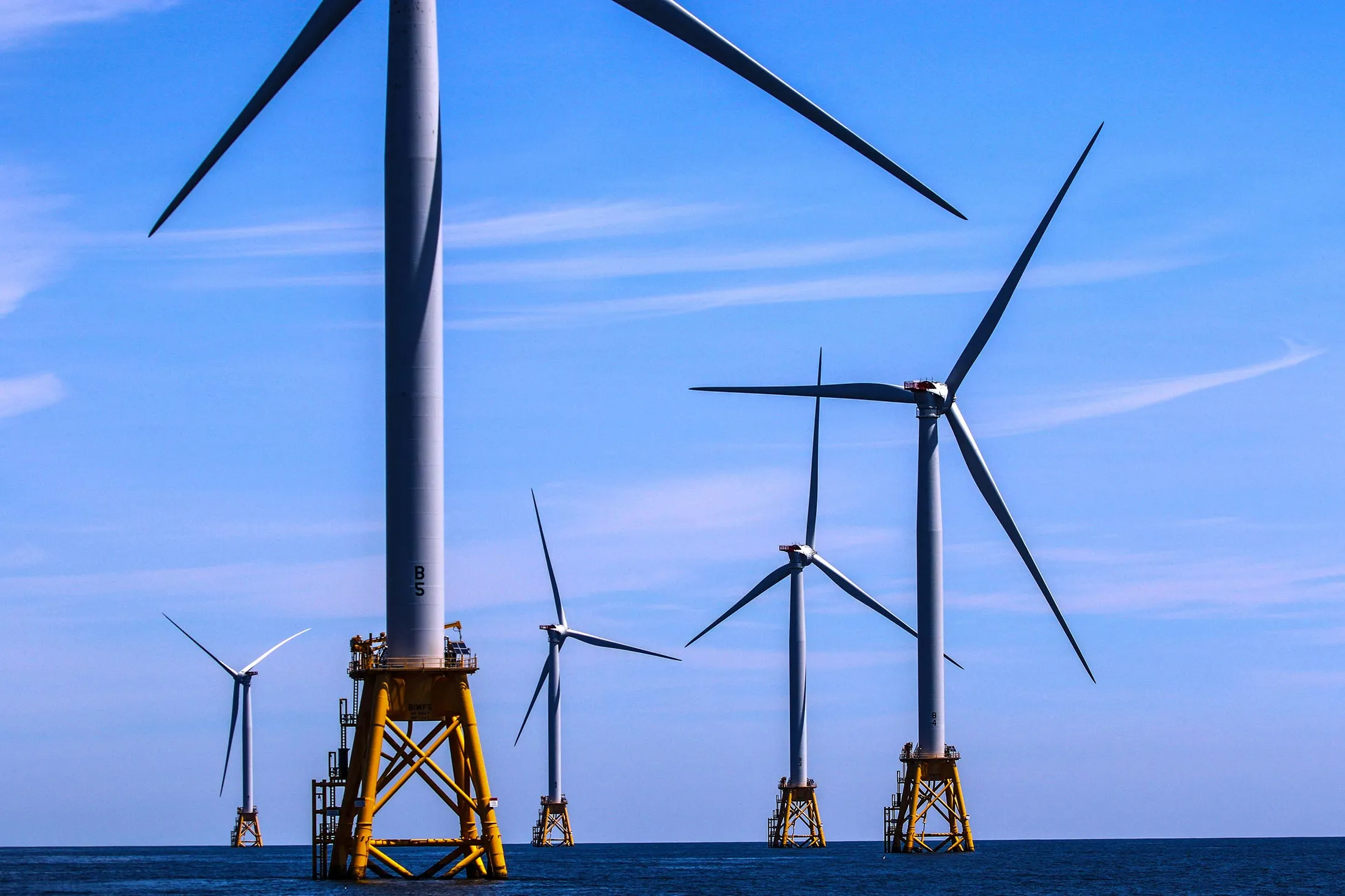 The U.S.’s only offshore wind farm, near Block Island, Rhode Island