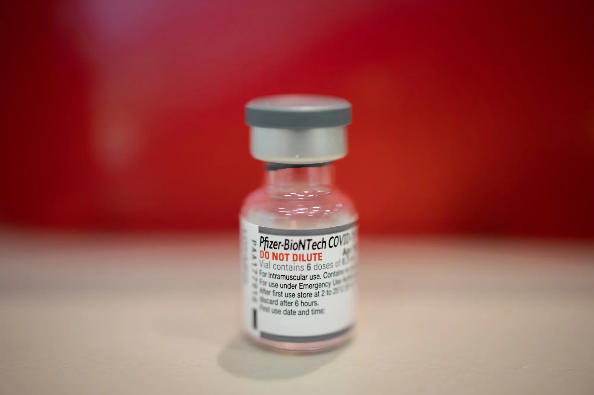 A vial of the Pfizer-BioNTech Covid-19 vaccine.
