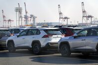 Toyota Vehicles at Nagoya Port Ahead of Earnings 