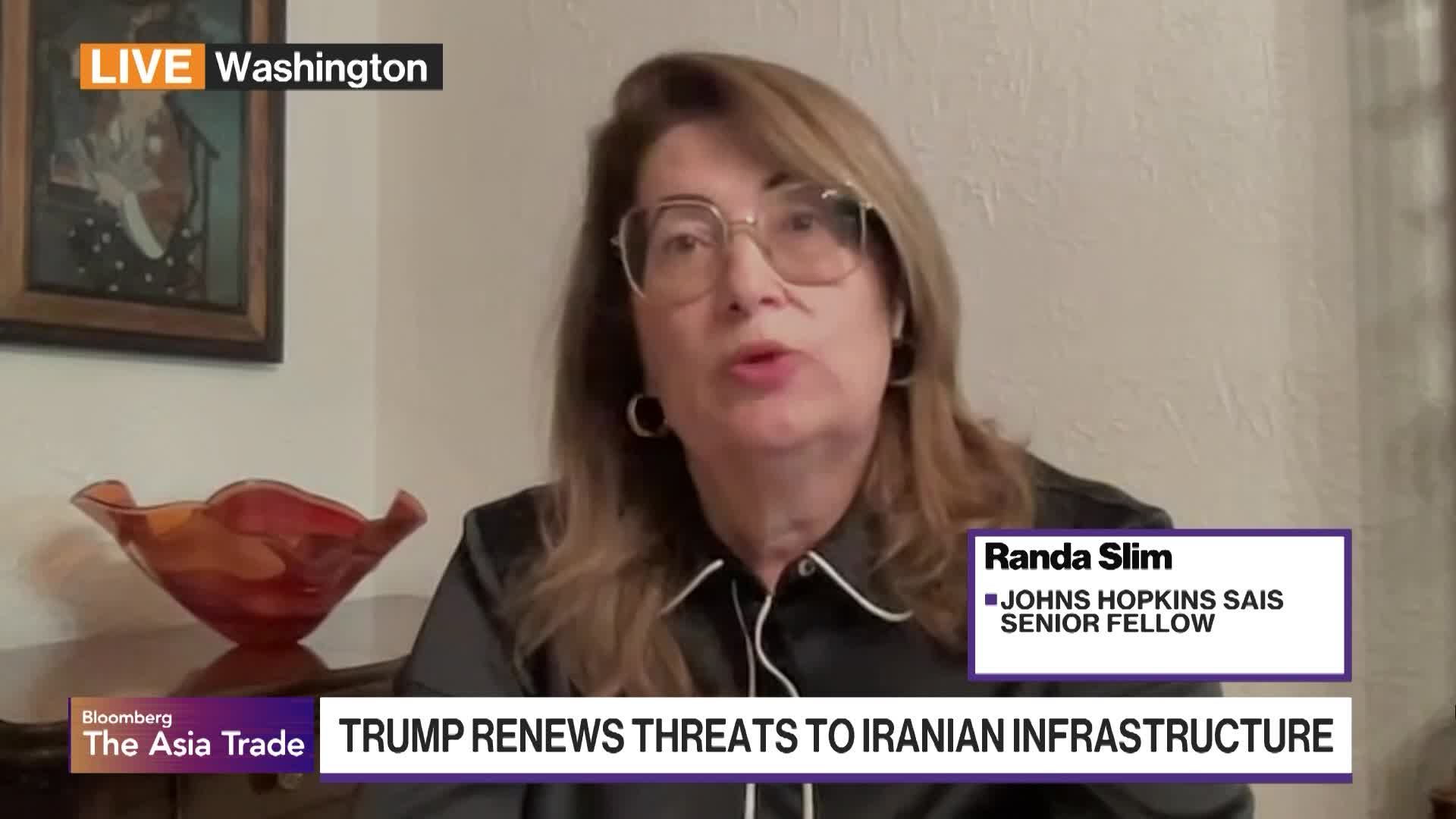 “Iran thinks they can sustain this war for two or three months,” Randa Slim, senior fellow at Johns Hopkins School of Advanced International Studies, speaking on Bloomberg Television. 