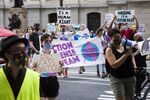 Demonstrators in Philadelphia march from City Hall to the Municipal Court to protest against evictions in September&nbsp;2020. A city program started during the pandemic has thwarted hundreds of evictions.&nbsp;