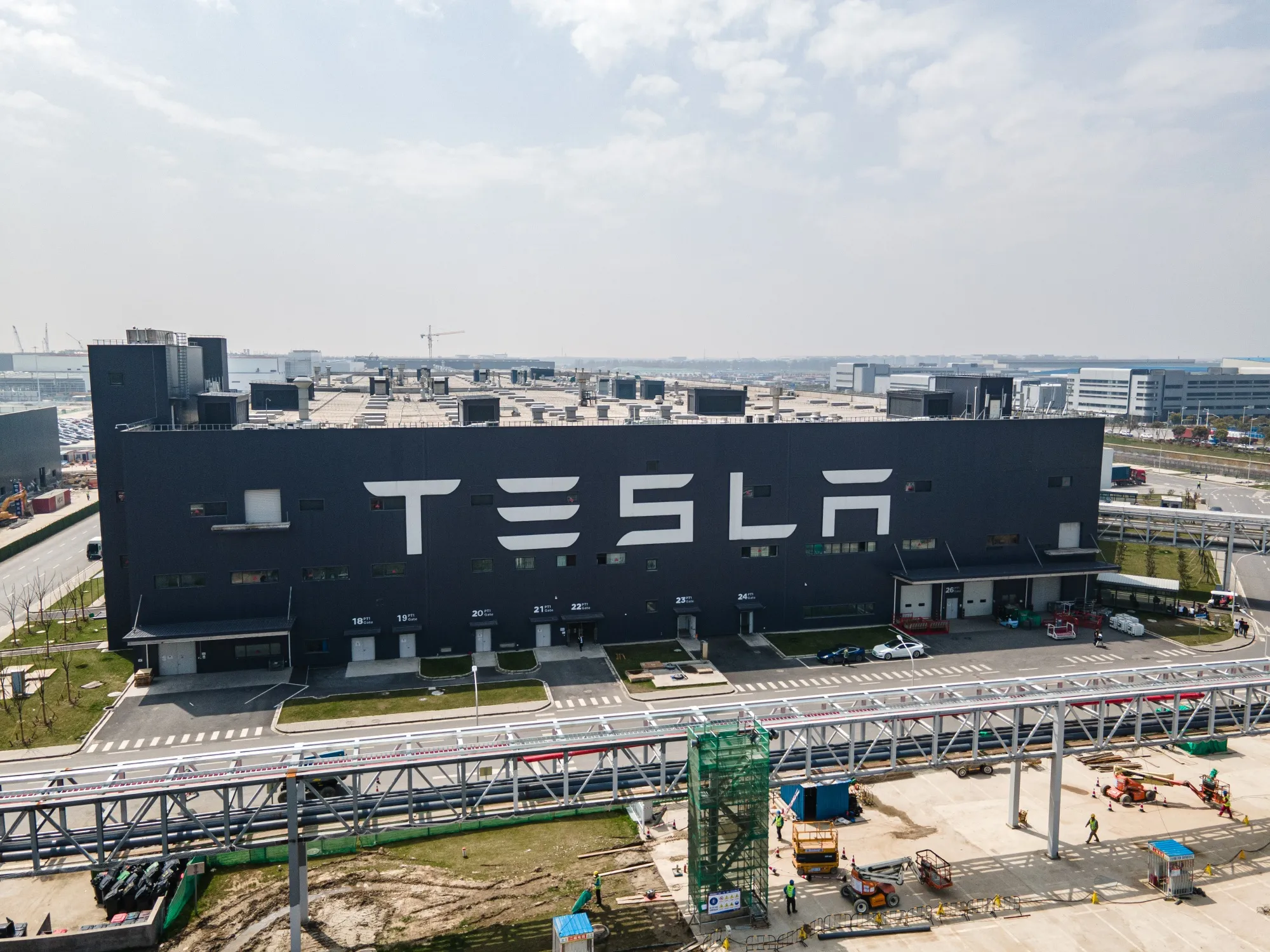 Tesla’s&nbsp;Gigafactory in Shanghai.