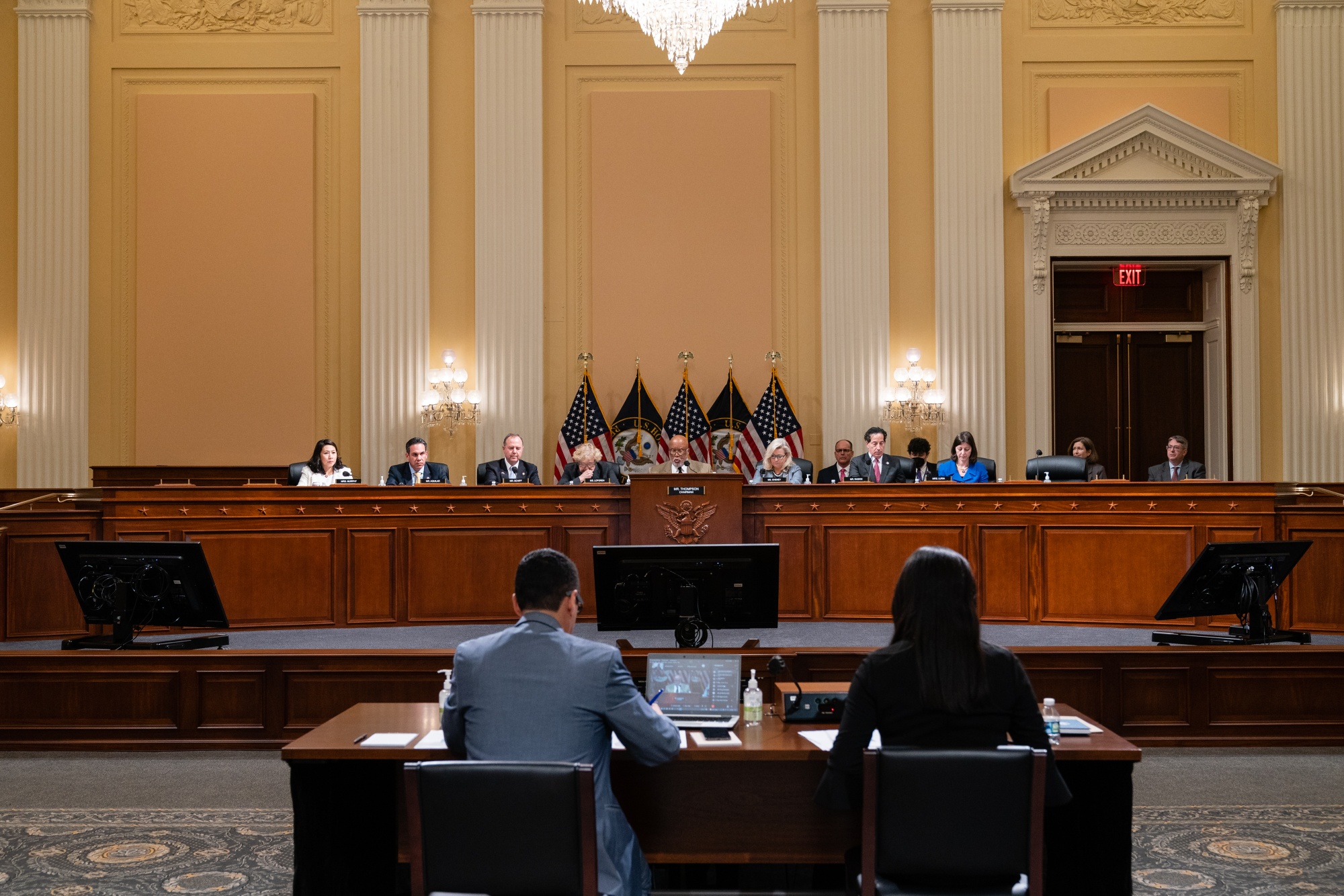 Members of the House Select Committee to Investigate the January 6th attack hold a meeting at the U.S. Capitol&nbsp;in Washington, D.C., on March 28.