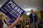 Pierre Poilievre speaks during a campaign rally in London, Ontario last month.