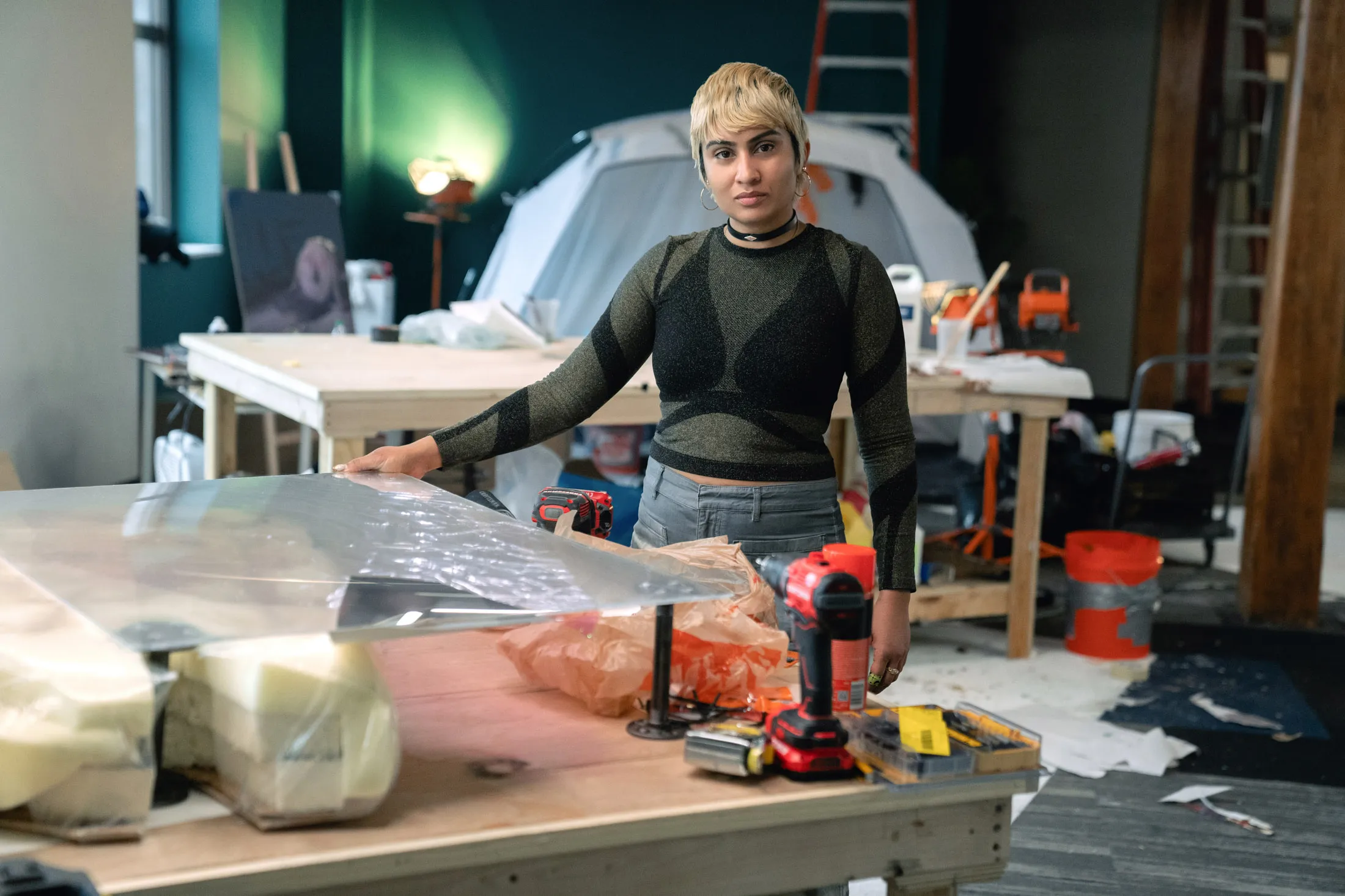 Baseera Khan, a performance, sculpture, and installation artist who’s based in Brooklyn.