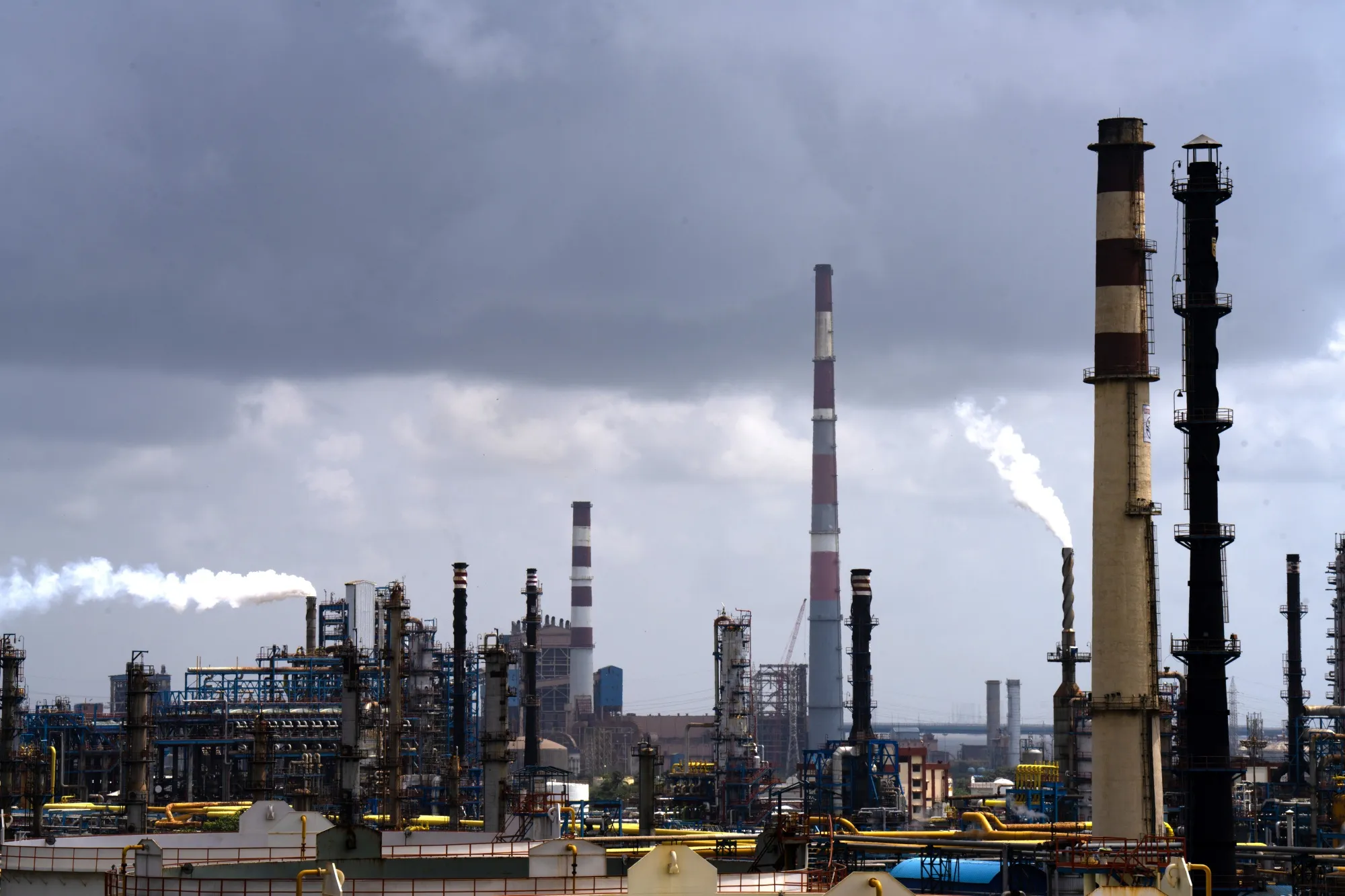 An oil refinery in Mumbai, India, in August.