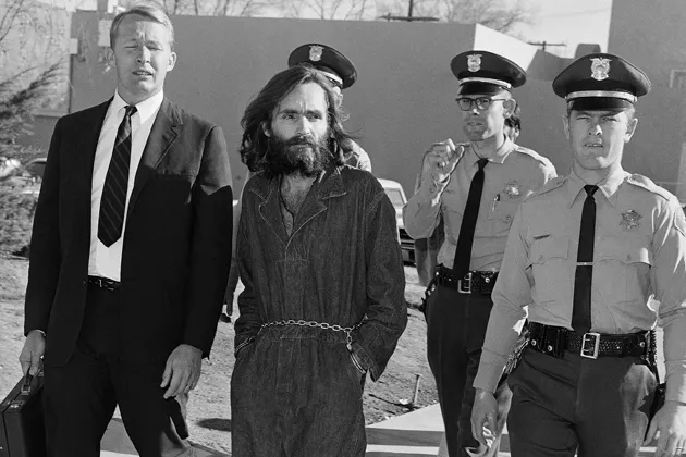 Manson on his way to court in 1969