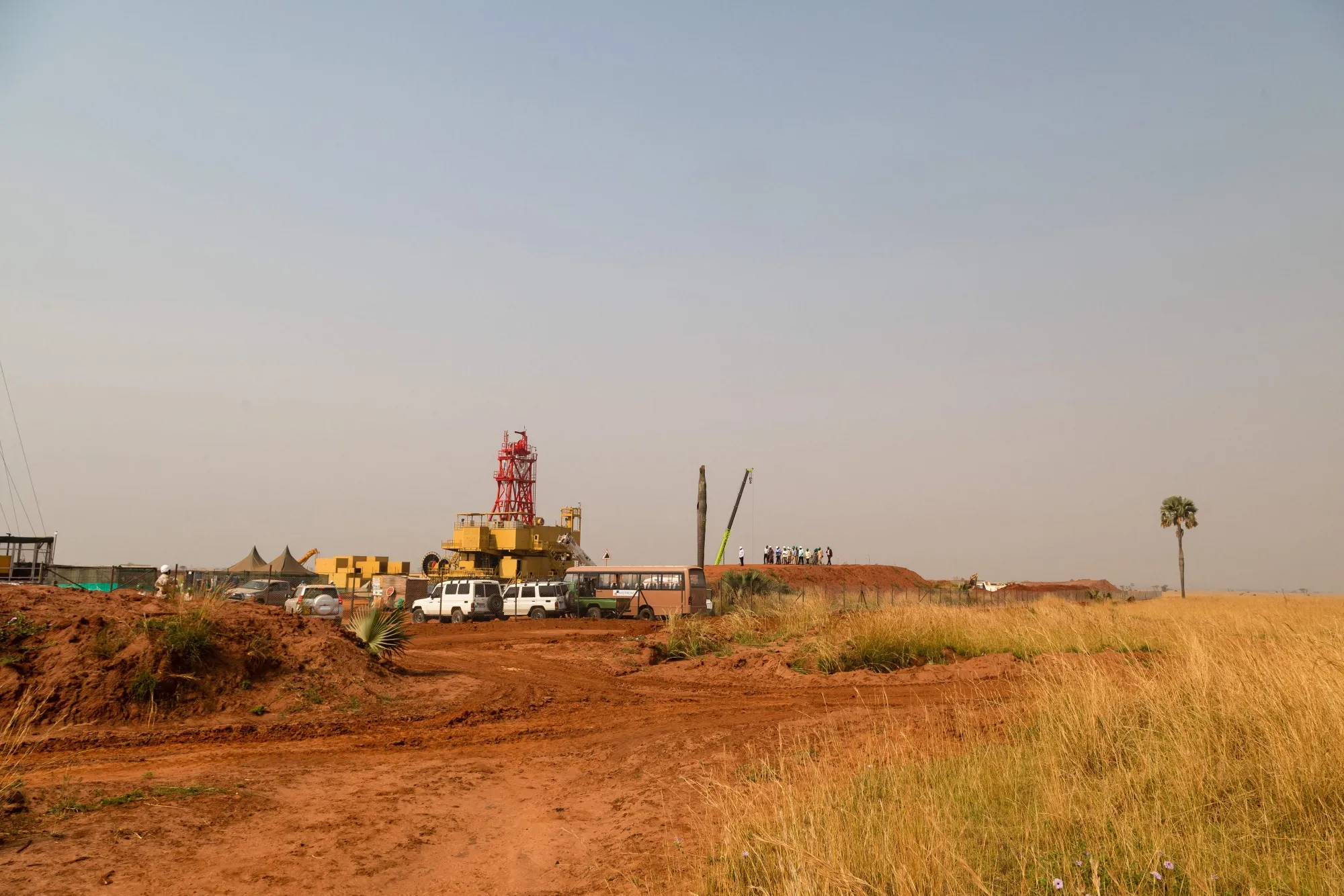 The TotalEnergies construction site for the Tilenga project in Murchison Falls National Park.