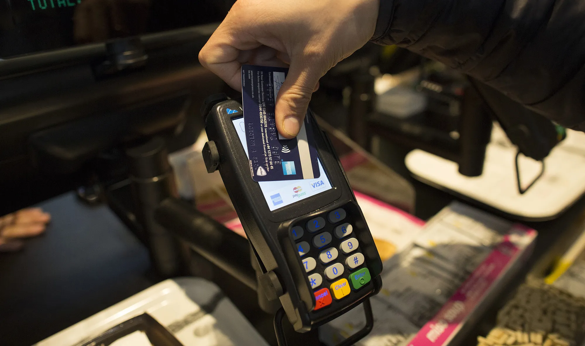 Contactless payment credit card AMEX