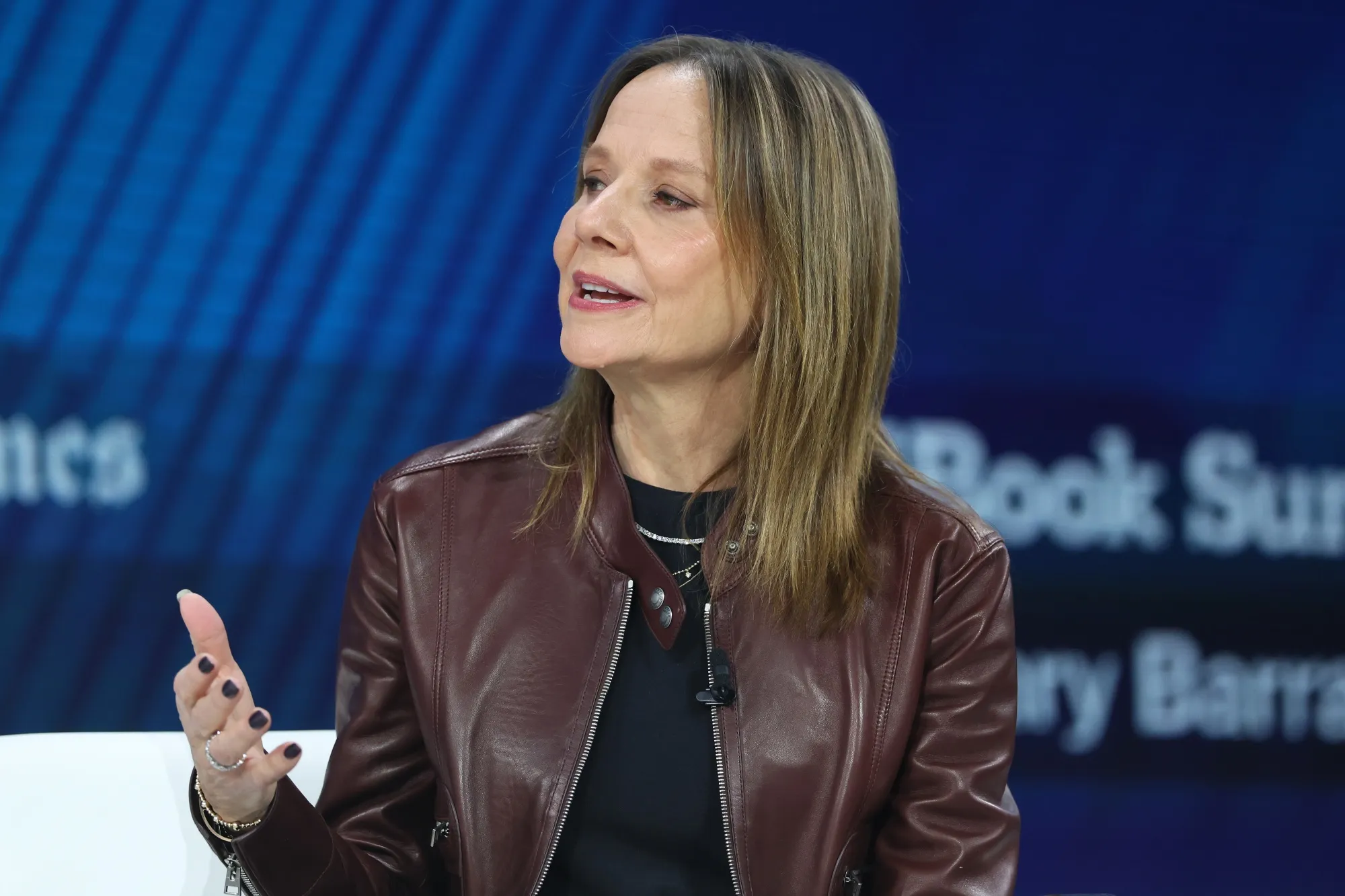 Chief Executive Officer&nbsp;Mary Barra during the New York Times Dealbook conference on December 3.