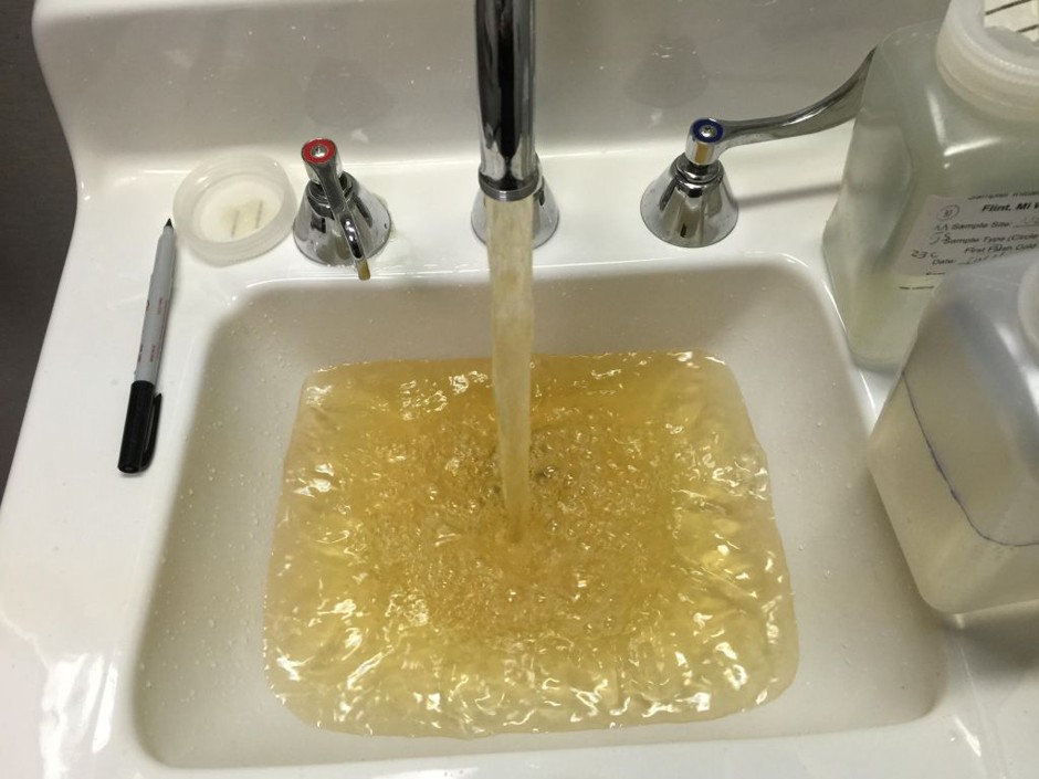 Tap water at a local hospital, October 2015.