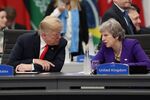 Donald Trump&nbsp;and Theresa May attend the G20 Leaders' Summit in Buenos Aires, on Nov.&nbsp;30.