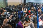 Journalists at the Boao Forum for Asia Annual Conference 2021 in Hainan Province on April 18.
