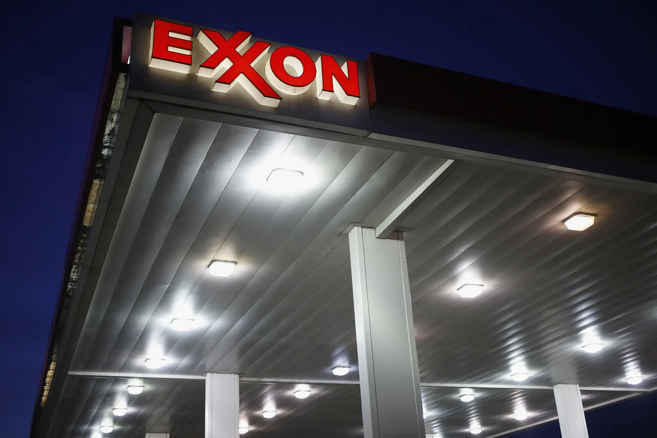 Exxon Mobil Corp. signage
