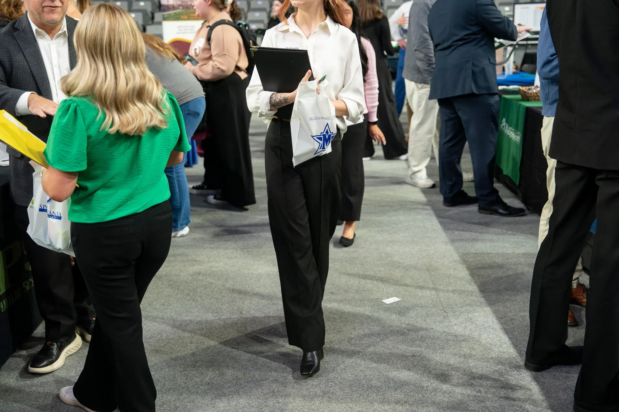 Jobseekers at a job fair in Boone, North Carolina, US.