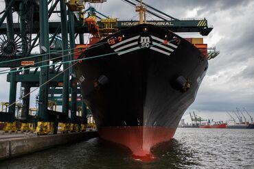 Import And Export Operations At Port Of Antwerp