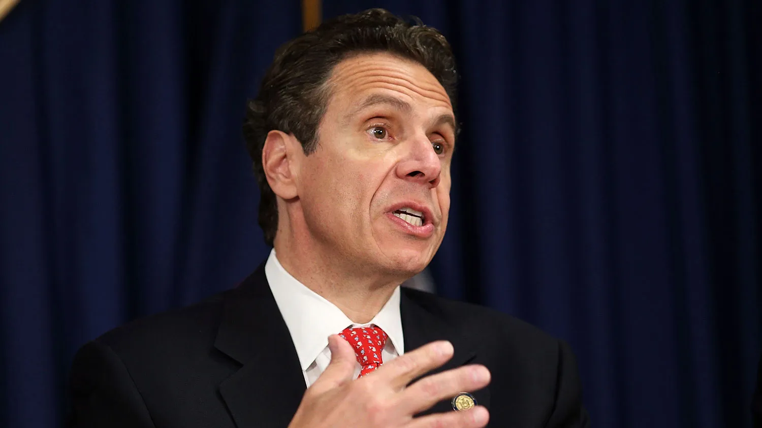 New York Governor Andrew Cuomo speaks on Oct. 16, 2014, in New York City.
