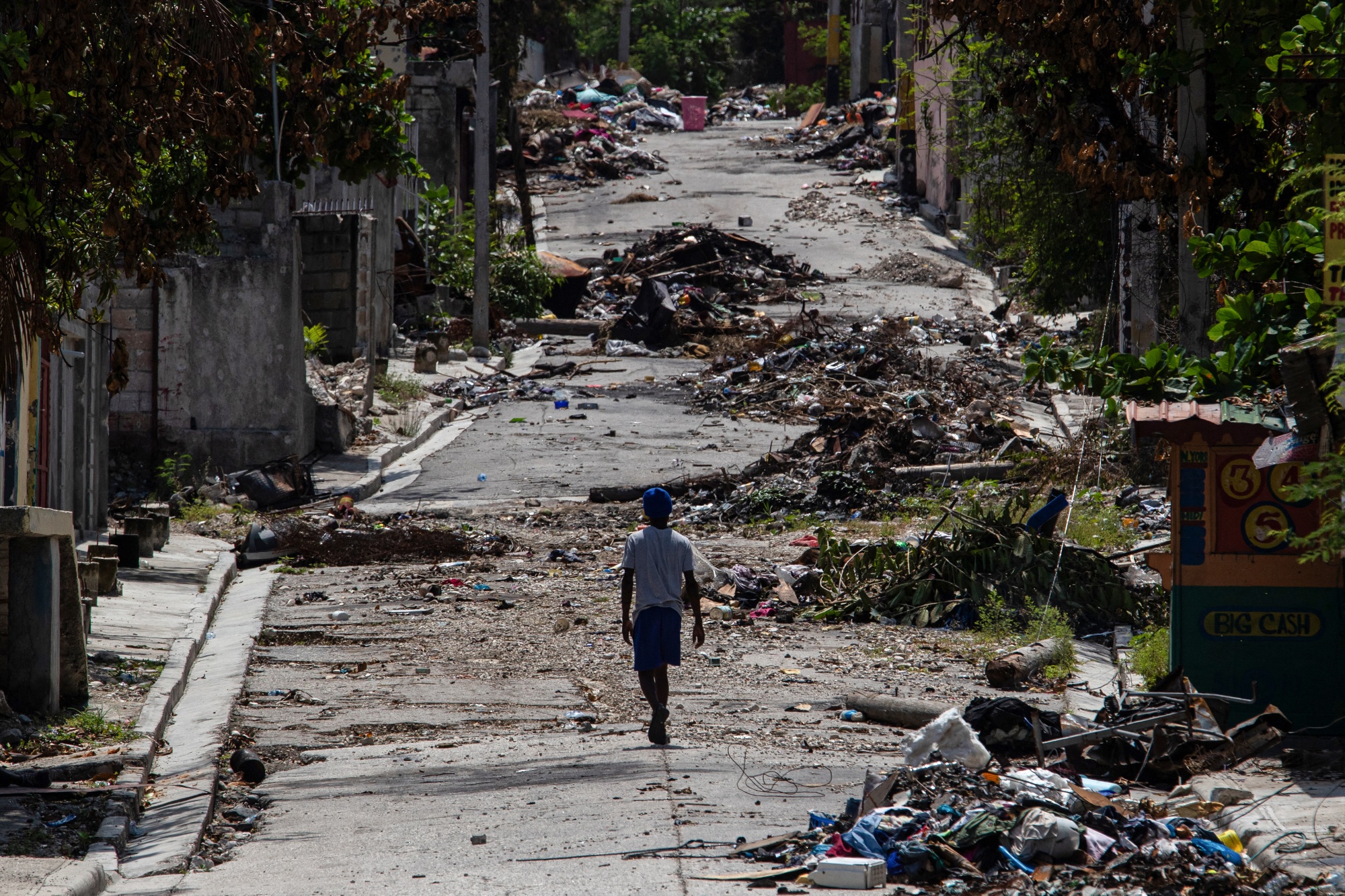 Debris in a neighborhood of Port-au-Prince that was attacked by gangs in September.