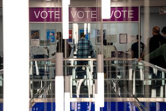 Voters Cast Early Ballots During Early Voting Period In Virginia