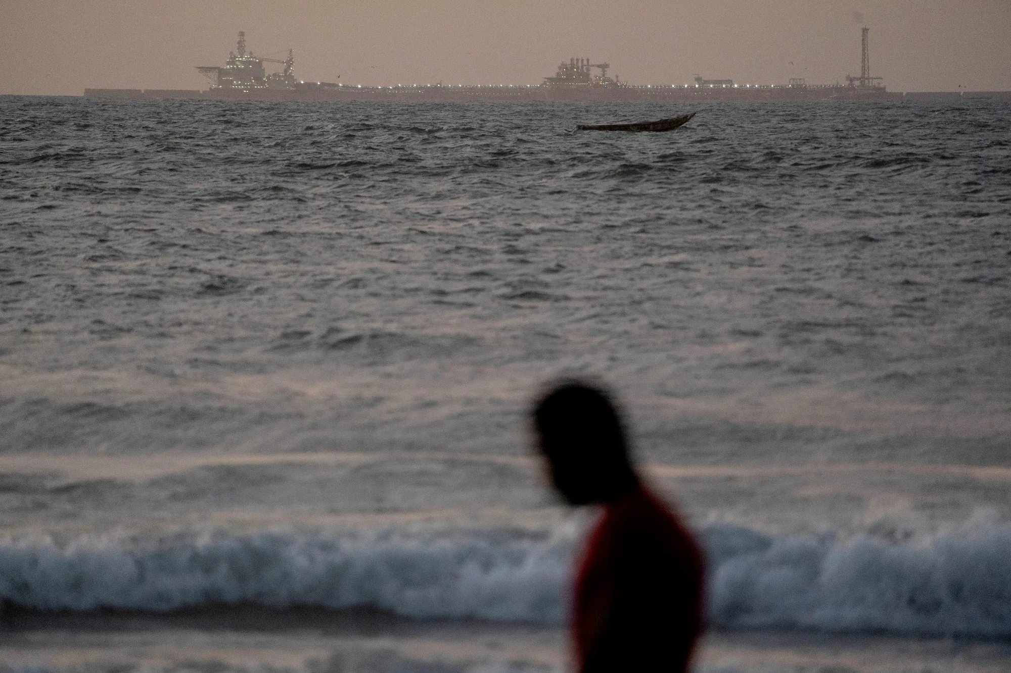 An offshore gas terminal in Saint Louis, Senegal in 2023.