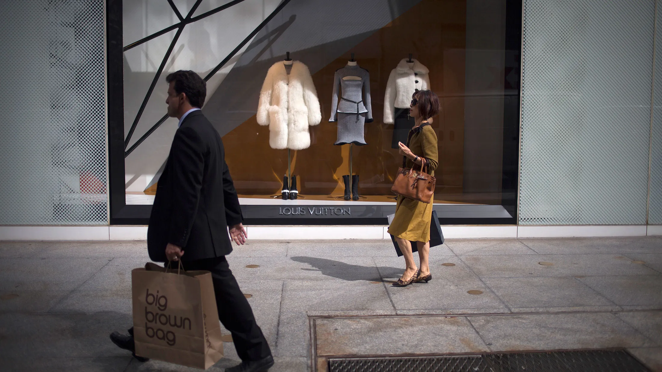 Shoppers in New York City.
