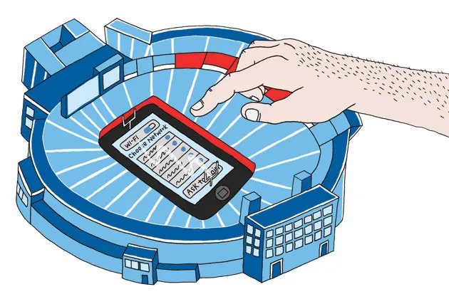 Fifteen thousand fans connected to Gillette Stadium's Wi-Fi network