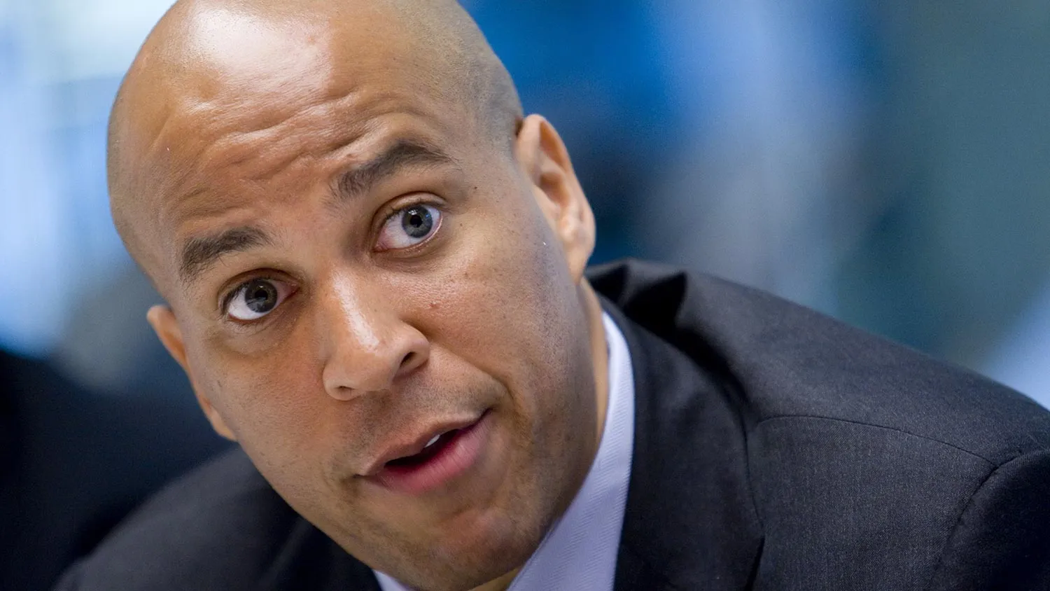 Cory Booker, mayor of Newark, New Jersey, speaks during an editorial board meeting in New York, U.S., on Tuesday, May 5, 2009.
