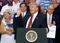 PHOENIX, AZ - AUGUST 22: U.S. President Donald Trump speaks to a crowd of supporters at the Phoenix Convention Center during a rally on August 22, 2017 in Phoenix, Arizona. An earlier statement by the president that he was considering a pardon for Joe Arpaio,, the former sheriff of Maricopa County who was convicted of criminal contempt of court for defying a court order in a case involving racial profiling, has angered Latinos and immigrant rights advocates. (Photo by Ralph Freso/Getty Images)
